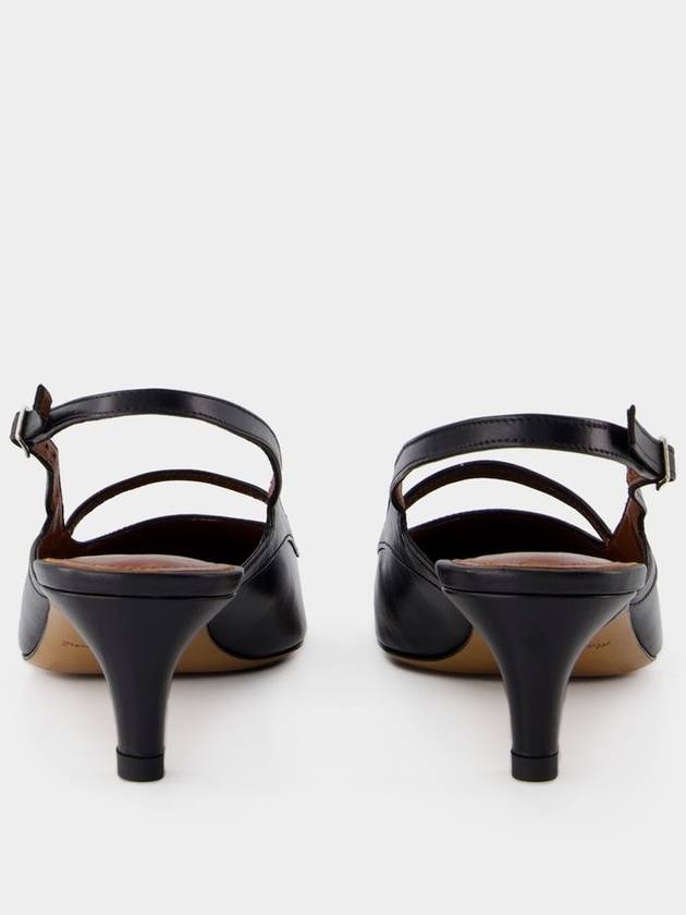 Pointy Sling Back - Maison Kitsune - Leather - Black - MAISON KITSUNE - BALAAN 3