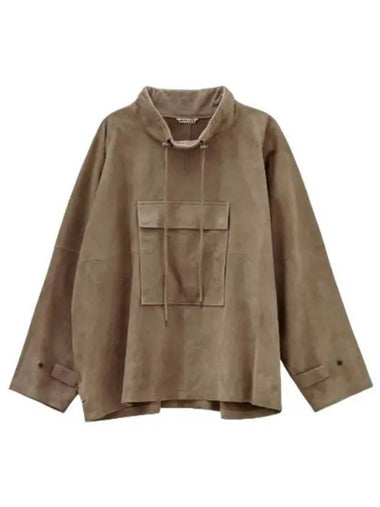 Goat Suede Pullover Blouson Brown - AURALEE - BALAAN 1