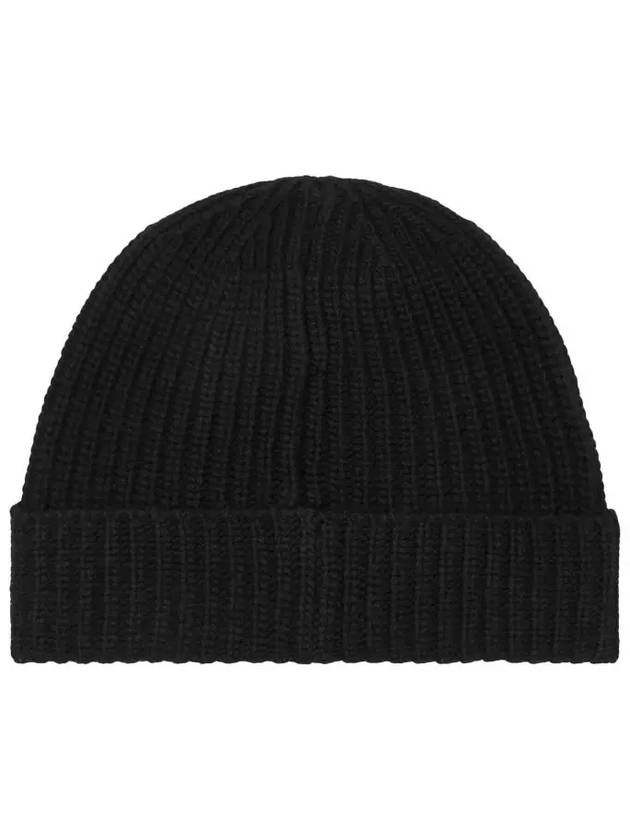 Wappen Patch Wool Beanie Black - STONE ISLAND - BALAAN 3