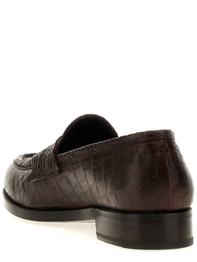 Lidfort Croc Print Leather Loafers - LIDFORT - BALAAN 3