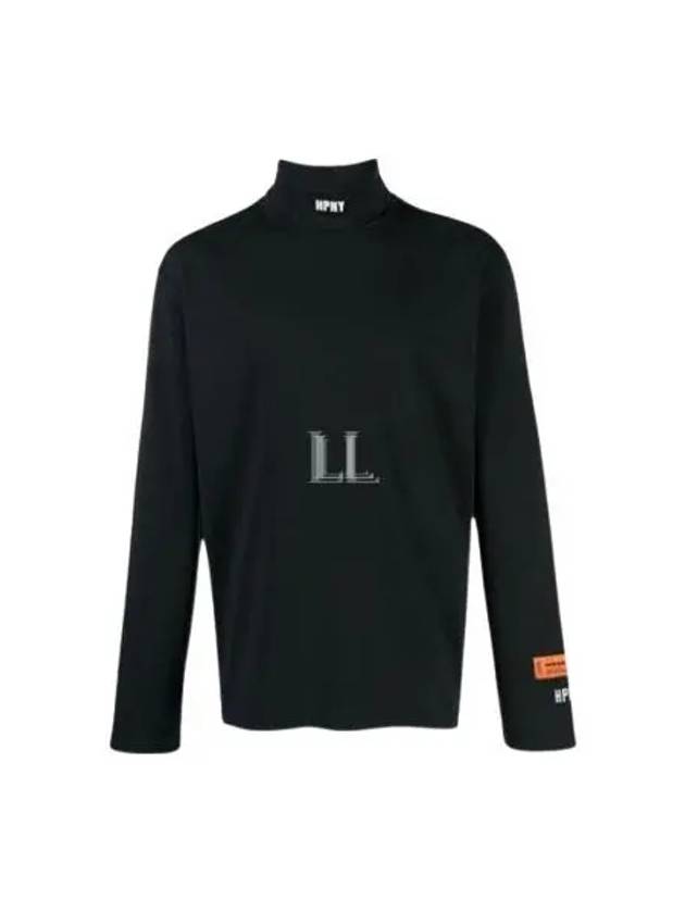 HPNY Logo Embroidered Turtleneck Black - HERON PRESTON - BALAAN 2