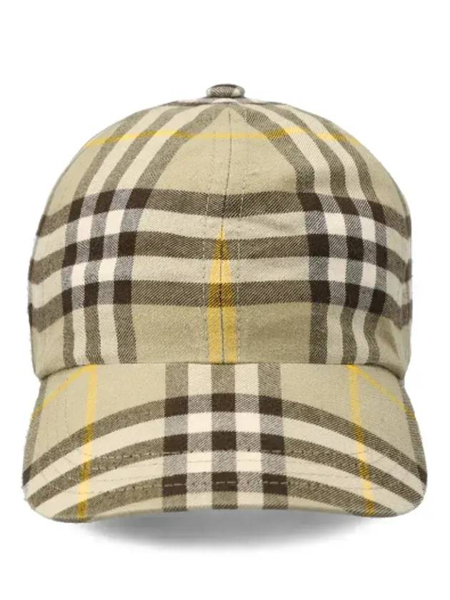 Check Cotton Base Ball Cap Beige - BURBERRY - BALAAN 2