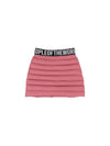 Quilted Padded Mini A-Line Skirt Pink - PEOPLE OF THE WORLD - BALAAN 2