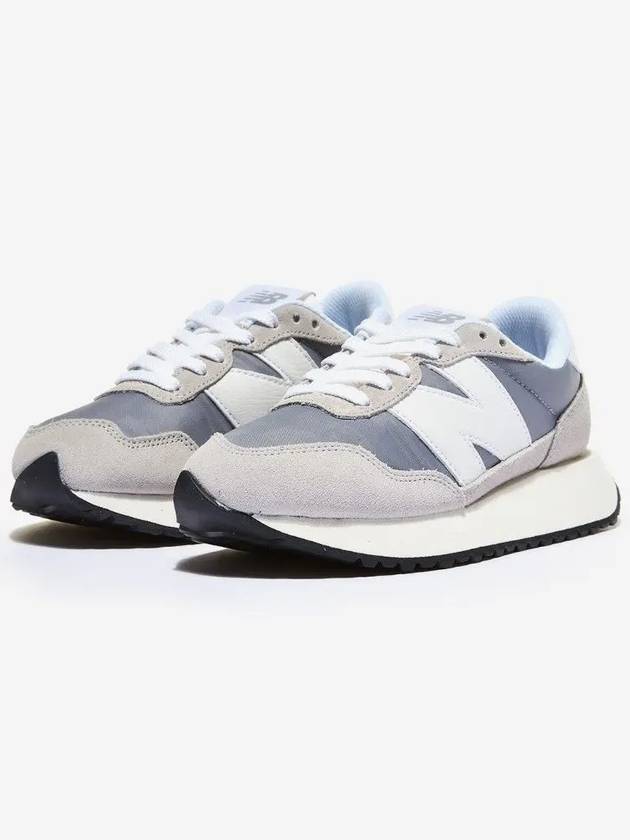 237 Suede Low Top Sneakers Grey - NEW BALANCE - BALAAN 2