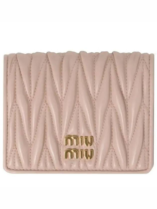 Matelasse Half Wallet Light Pink - MIU MIU - BALAAN 2