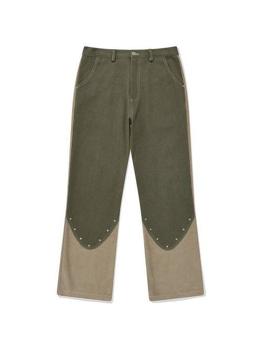 Poleyn Pants Unisex color combination straight pants green - PHOS333 - BALAAN 1