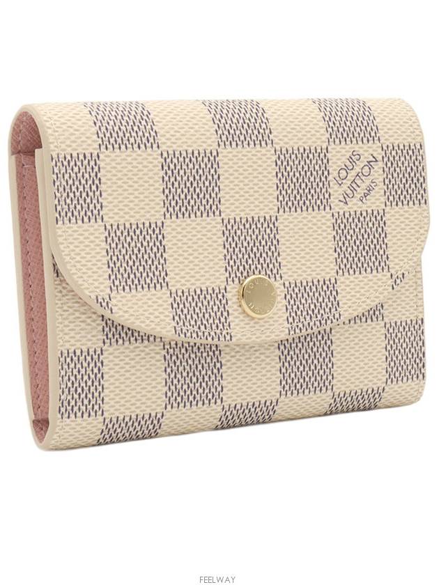 Damier Azur Rosalie Coin Perth Card Wallet Built in Chip N61276 - LOUIS VUITTON - BALAAN 4