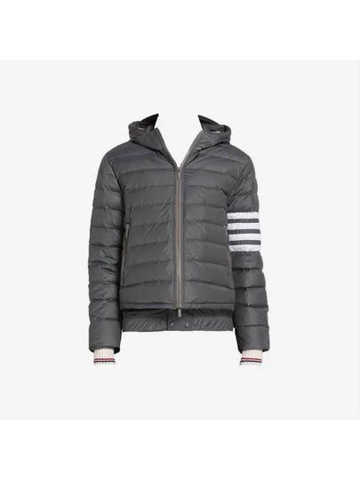 Poly Twill Down Filled 4-Bar Ski Padding Grey - THOM BROWNE - BALAAN 2