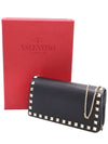 Women s Valentino RW2P0372BOL Black Calfskin Gold Rockstud Chain Cross Bag gt 2WAY Gangbuk used luxury goods - VALENTINO - BALAAN 3