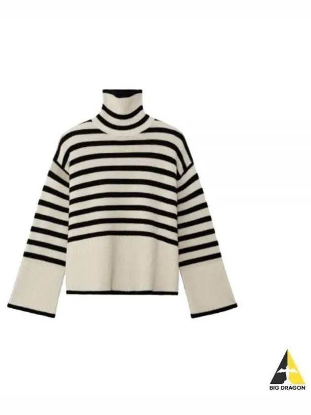 Signature Striped Turtleneck Light Sand - TOTEME - BALAAN 2