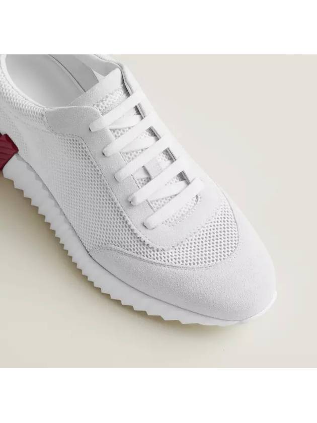 Bouncing Mesh Low Top Sneakers Blanc White - HERMES - BALAAN 4