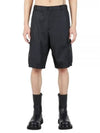 Triangular Logo Re-Nylon Bermuda Cargo Shorts Black - PRADA - BALAAN 2