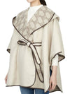 Reseda Hooded Poncho Jacket Ivory - MAX MARA - BALAAN 3