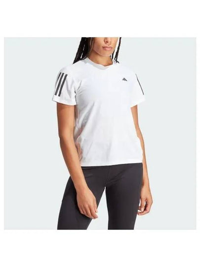 Own The Run Logo Print Short Sleeve T-Shirt White - ADIDAS - BALAAN 2