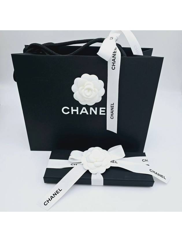 Hair Chouchou CC Logo Ribbon Band Black Ivory - CHANEL - BALAAN 5