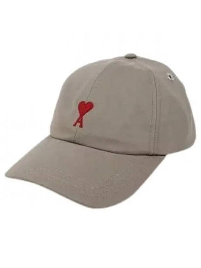 De Coeur Embroidered Logo Ball Cap Beige - AMI - BALAAN 2