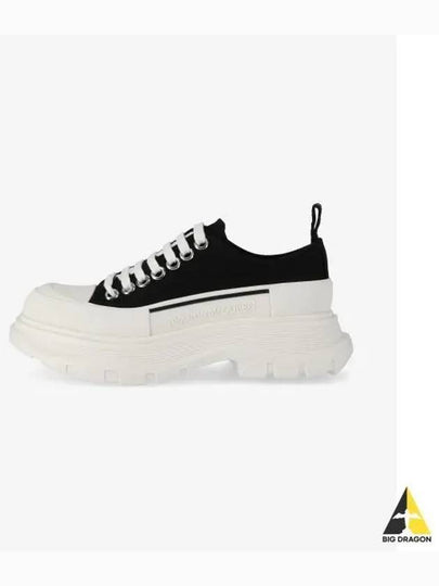 Tread Slick Low Top Sneakers Black White - ALEXANDER MCQUEEN - BALAAN 2