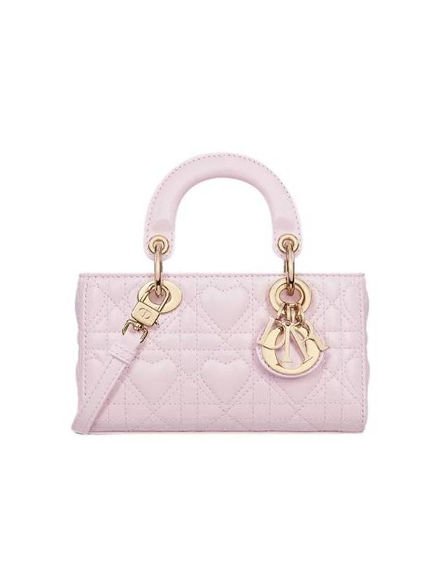 Lady D Joy Micro Cannage Sheep Leather Tote Bag Pale Pink - DIOR - BALAAN 1