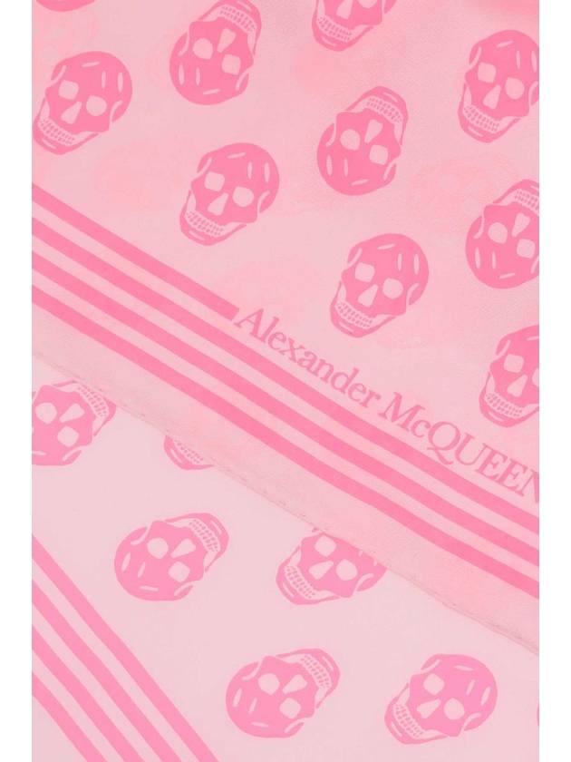 Skull Silk Muffler Pink - ALEXANDER MCQUEEN - BALAAN 3