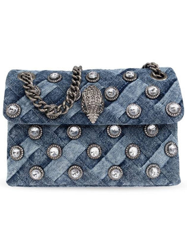 Kurt Geiger Shoulder Bag Kensington Crystals Mini, Women's, Blue - KURT GEIGER - BALAAN 1