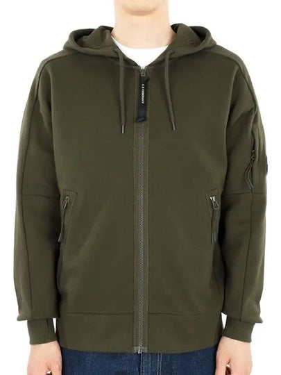 Diagonal Raised Fleece Lens Hooded Jacket Ivy Green - CP COMPANY - BALAAN 2