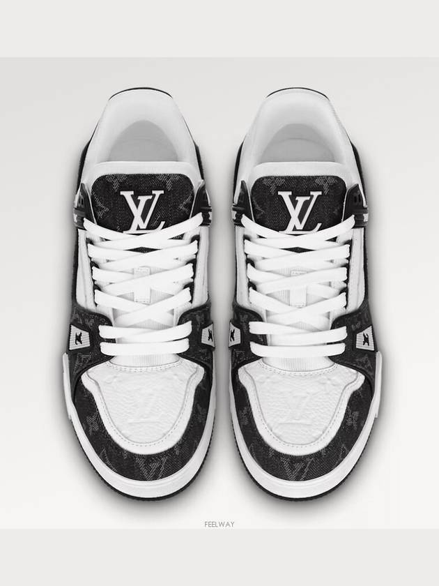 LV Trainer Monogram Leather Low Top Sneakers Black - LOUIS VUITTON - BALAAN 3