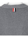 V-Neck Diagonal Armband Cardigan Grey - THOM BROWNE - BALAAN 6