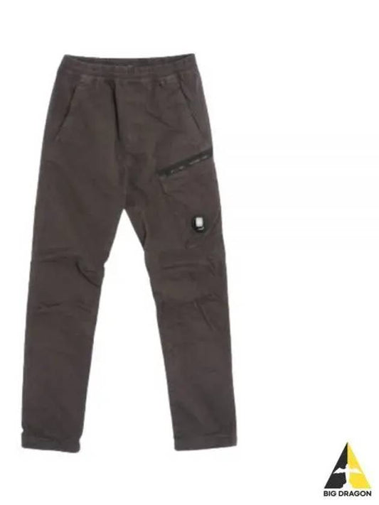 Lens Wappen Stretch Band Straight Pants Grey - CP COMPANY - BALAAN 2