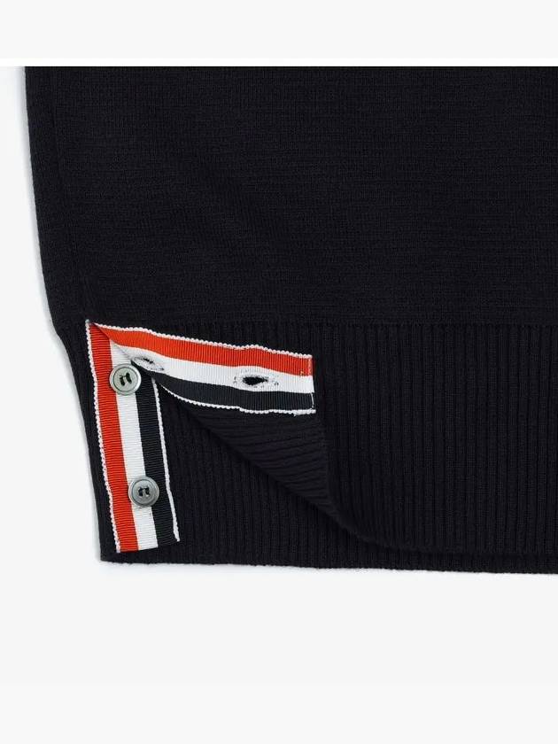 Men's Milan Stitch Armband Crew Neck Knit Top Navy - THOM BROWNE - BALAAN 4