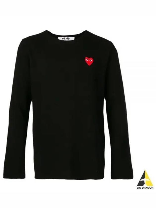 Round neck wool knit black P1N068 - COMME DES GARCONS - BALAAN 1