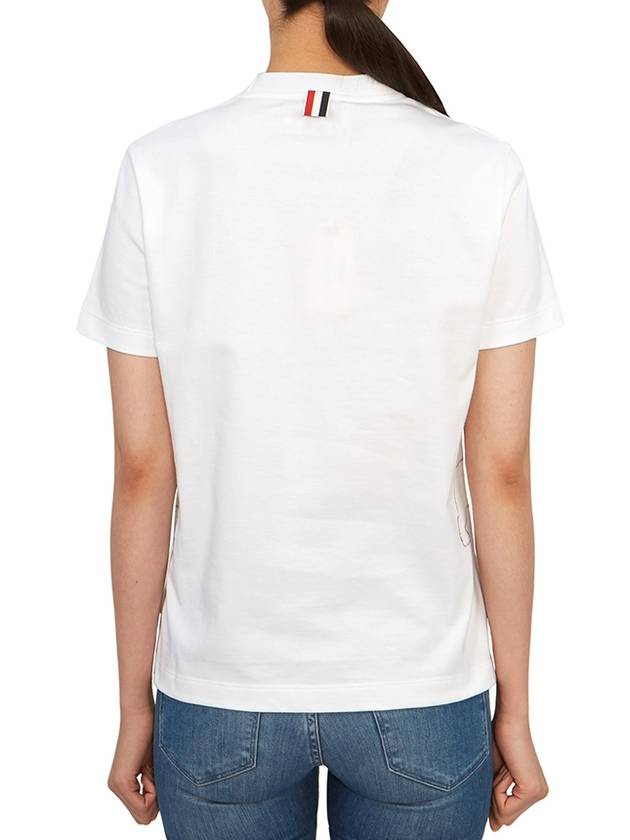 Cotton Twin Hector Embroidery Short Sleeve T-Shirt White - THOM BROWNE - BALAAN 5