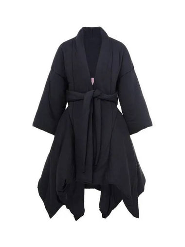 WOMEN Handkerchief Hem Soft Coat Black - RICK OWENS - BALAAN 1