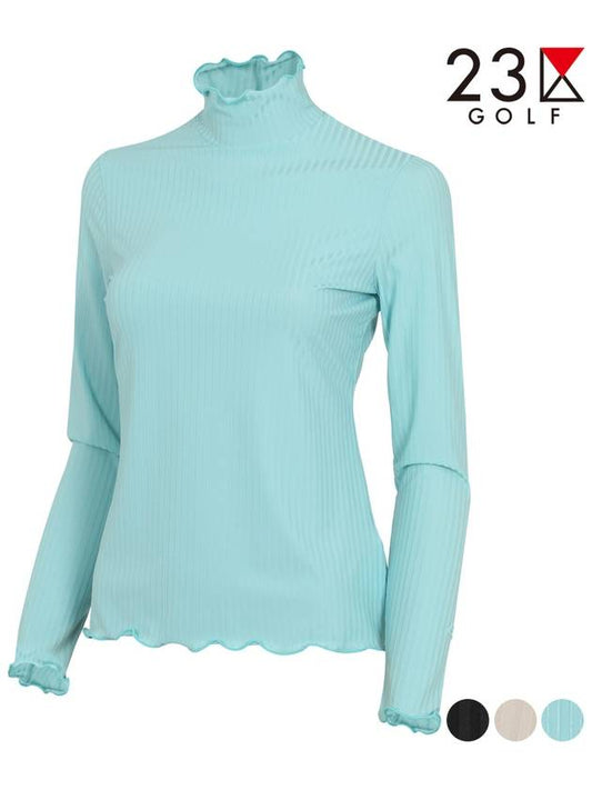 Golf ribbed half-neck t-shirt EM3LTS002 - 23KU - BALAAN 1