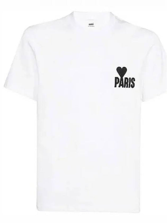 Paris de Coeur T-Shirt White - AMI - BALAAN 2