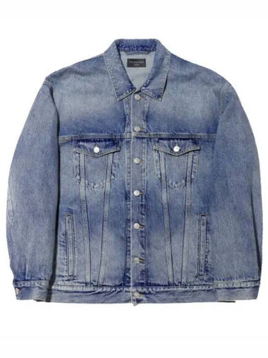 Back tape overfit denim jacket men s - BALENCIAGA - BALAAN 1