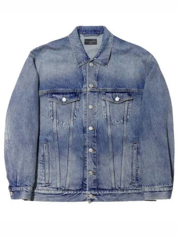 Back tape overfit denim jacket - BALENCIAGA - BALAAN 1