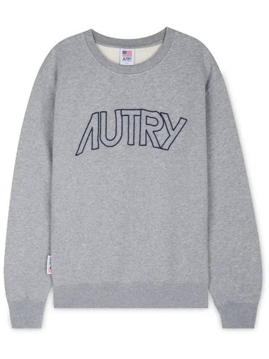 Women's logo embroidered melange sweatshirt SWIW 408M - AUTRY - BALAAN 1