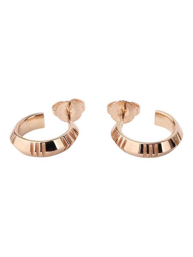 67786238 Pink gold Atlas closed hoop earrings 34190 7 - TIFFANY & CO. - BALAAN 2