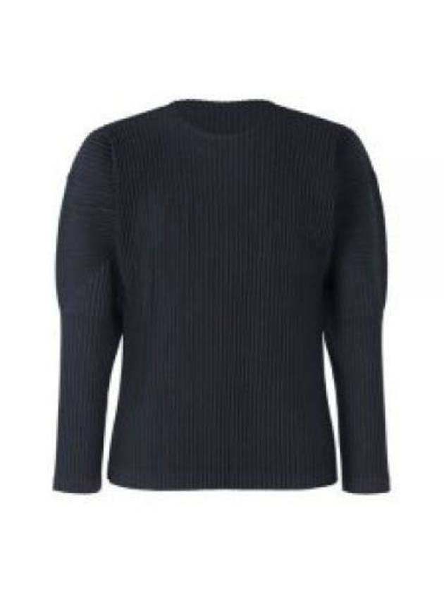 Pleated Basic Long Sleeve T-Shirt Navy - ISSEY MIYAKE - BALAAN 2