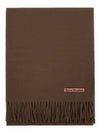 Logo Wool Fringe Scarf  Brown - ACNE STUDIOS - BALAAN 3