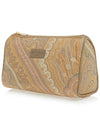 Profumi Logo Patch Zipper Pouch Bag Beige - ETRO - BALAAN 3