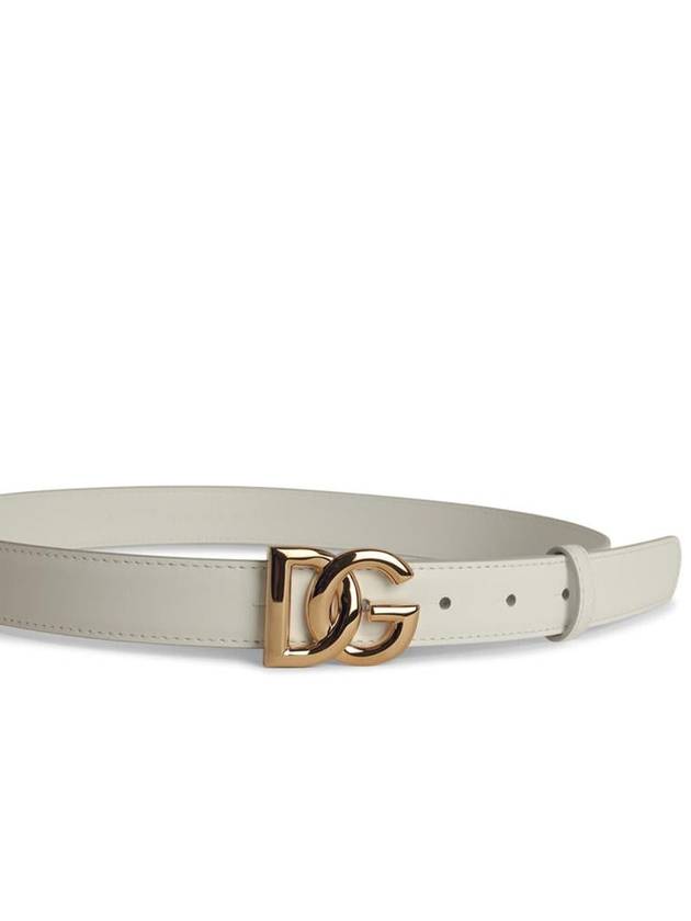 gold DG logo belt white - DOLCE&GABBANA - BALAAN 4