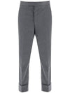 Typewriter Classic Backstrap Straight Pants Grey - THOM BROWNE - BALAAN 2