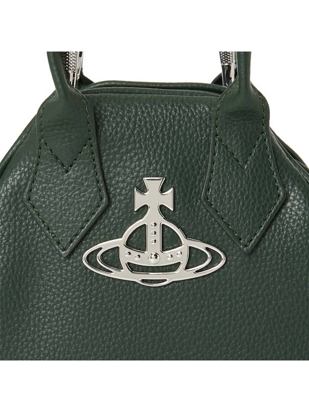 Logo Mini Yasmin Tote Bag Dark Green - VIVIENNE WESTWOOD - BALAAN 9