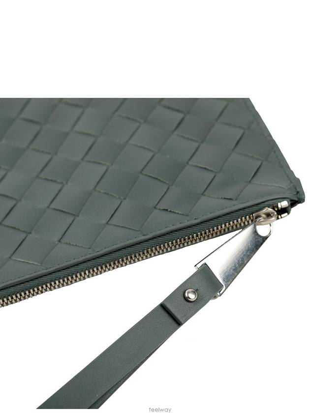 Intrecciato Wide Weaving Clutch Bag Slate - BOTTEGA VENETA - BALAAN 4