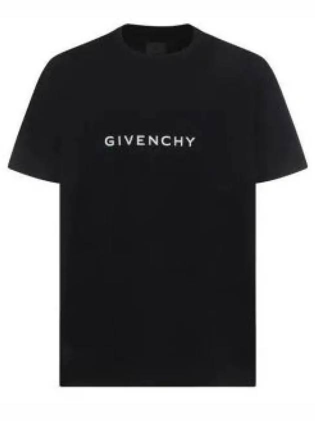 Reverse Logo Short Sleeve T-Shirt Black - GIVENCHY - BALAAN 2