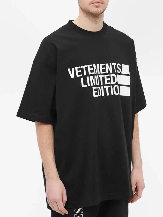 Big Logo Limited Edition Short Sleeve T-Shirt Black White - VETEMENTS - BALAAN 3