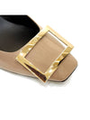 Trompette Metal Buckle Pumps Beige - ROGER VIVIER - BALAAN 6