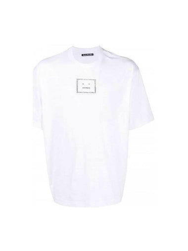 Stone Face Logo Short Sleeve T-Shirt White - ACNE STUDIOS - BALAAN 1