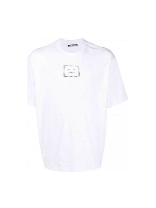 Stone Face Logo Short Sleeve T-Shirt White - ACNE STUDIOS - BALAAN 1